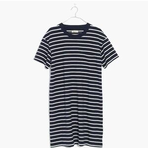Madewell Striped Tee Shirt Dress Size Small NWT | Relaxed Mini Summer Dress